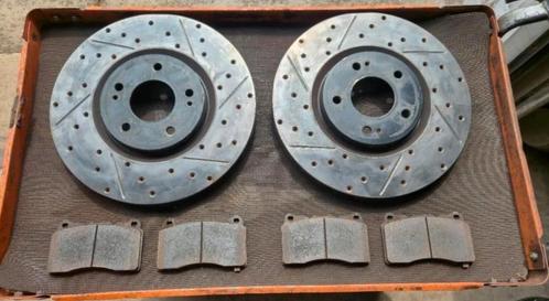 Mitsubishi Lancer Evo VII Brembo remschijven en remblokken, Auto-onderdelen, Remmen en Aandrijving, Mitsubishi, Gebruikt, Ophalen
