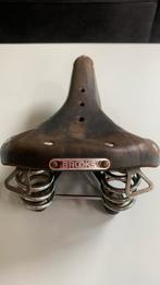 Vintage Zwart ledereren Oltimer B 66 Brooks Fiets Zadel, Gebruikt, Oldtimer, Ophalen of Verzenden, Zadel