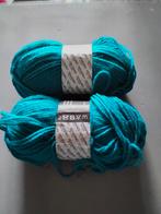 Turquoise Crelando Wol - 2 Bollen, Hobby en Vrije tijd, Ophalen of Verzenden, Nieuw, Breien of Haken, Wol of Garen
