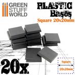 Vierkante Bases Leeg 20x20mm Bases 20 stuks 9830 Wargames, Verzenden, ES, GSW, Info@sceneryenzo.nl