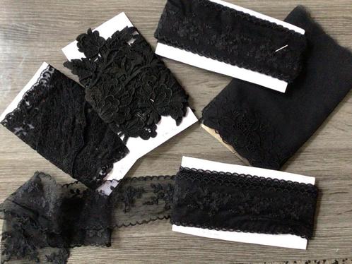 Opruiming restanten oud zwart kant bijna 17 m nu €12.50, Hobby en Vrije tijd, Naaien en Fournituren, Nieuw, Kant, Verzenden