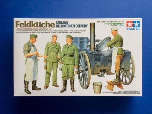 Tamiya 35247 German Field Kitchen Scenery 1/35, Hobby en Vrije tijd, Modelbouw | Figuren en Diorama's, Nieuw, 1:35 tot 1:50, Ophalen of Verzenden