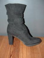 Unisa leer laarsjes, laarzen booties met gespjes maat 37, Zwart, Lage of Enkellaarzen, Ophalen of Verzenden, Zo goed als nieuw