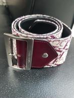 CLAUDIO FERRICI ECHT LEER / CANVAS BREDE RIEM CEINTUUR, Kleding | Dames, Riemen en Ceinturen, CLAUDIO FERRACI, Heupriem, Ophalen of Verzenden