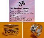Ohm Shanti spinning ring Ø 19,8 mm, Verzamelen, Religie, Nieuw, Sieraad, Hindoeïsme, Verzenden