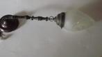 antieke hang glazen peer lamp met antieke ketting, Antiek en Kunst, Ophalen of Verzenden