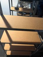 Stellingen metaal met hout 10 stuks, Ophalen, Zo goed als nieuw