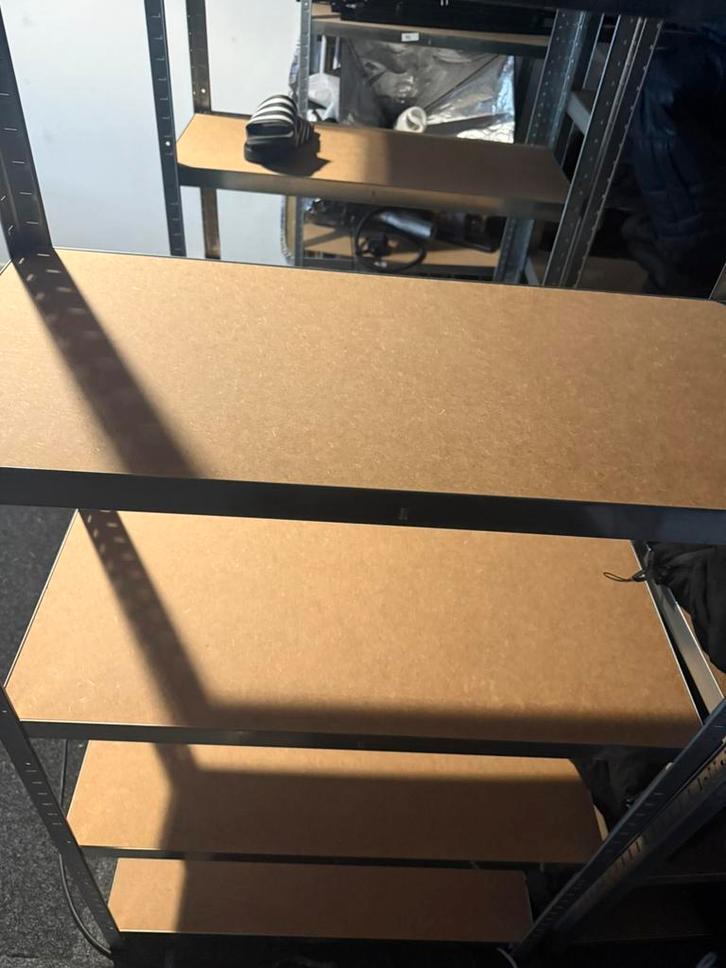 Stellingen metaal met hout 10 stuks, Huis en Inrichting, Kasten | Stellingkasten, Zo goed als nieuw, Ophalen