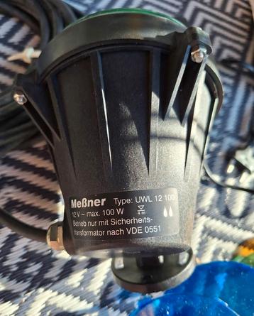 Meßner vijverlamp met bijbehorende transformator beschikbaar voor biedingen