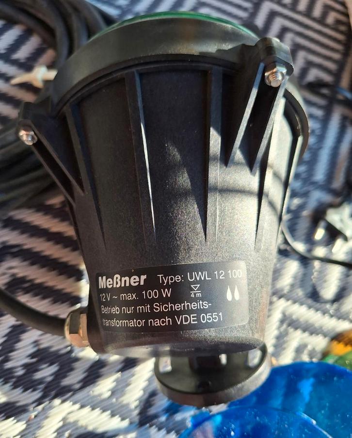 Meßner vijverlamp met bijbehorende transformator, Tuin en Terras, Vijver-toebehoren, Vijverfilter, Ophalen of Verzenden