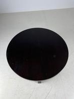 Salontafel rond 1970s vintage donkerbruin / zwart, Antiek en Kunst, Ophalen
