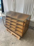 Vanilia Vintage toonbank vitrinekast jaren 40/50, Ophalen, Gebruikt, 50 tot 100 cm, Glas