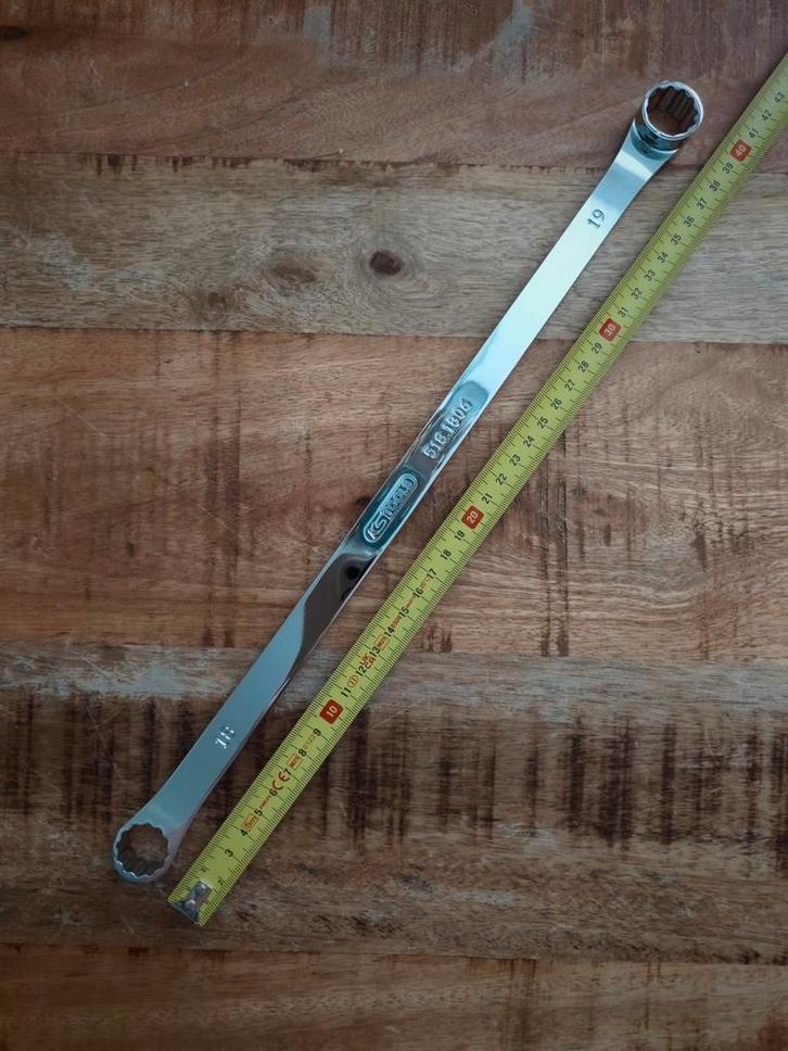 KS Tools 518.1806 Extra lange 2-punts ringsleutel 18 x 19 mm, Auto diversen, Autogereedschap, Zo goed als nieuw, Ophalen of Verzenden