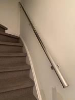 RVS geborstelde trapleuning 215 cm incl. 3 houders, Doe-het-zelf en Verbouw, Ladders en Trappen, Ophalen, Zo goed als nieuw, Trap