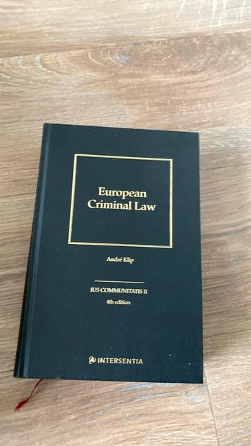 European Criminal Law - Andre klip 4th edition beschikbaar voor biedingen