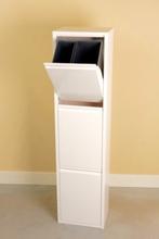 NIEUW Witte hoge afvalbak afvalscheiding 49L - 4 emmers #237, Nieuw, 40 liter of meer, Ophalen of Verzenden, Metaal