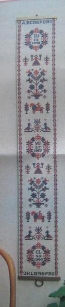 Borduurpatroon  Schellenkoord `` merklap ``  nr 9523 do, Verzenden, Nieuw, Handborduren, Patroon