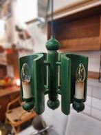 Vintage hanglamp jaren 70 hout, Huis en Inrichting, Lampen | Hanglampen, Ophalen, Gebruikt, ,, ,