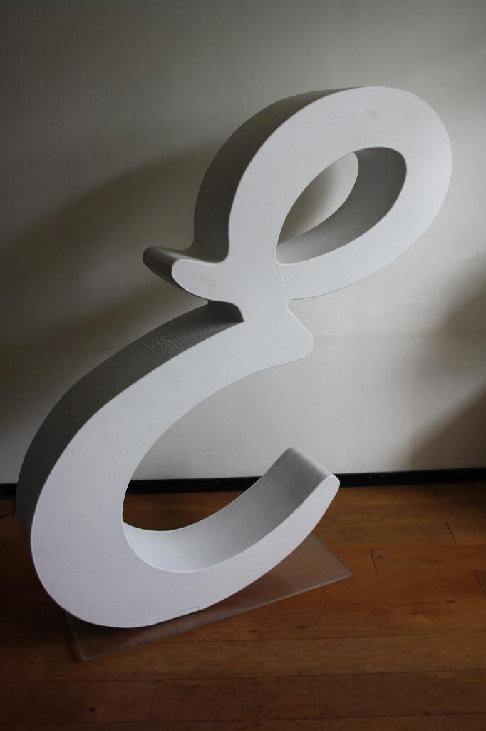 XXXL reclameletter E, Huis en Inrichting, Woonaccessoires | Wanddecoraties, Zo goed als nieuw, Ophalen