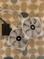 Corsair SP120 RGB ELITE - 2 stuks + RGB Hub, Ophalen of Verzenden, Zo goed als nieuw, Luchtkoeling