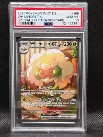 PSA 10 GEM MINT Whimsicott ex 165 White Flare beschikbaar voor biedingen