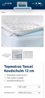 Tencel Topmatras 180x200 - Zo goed als nieuw!, Ophalen, Tweepersoons, Tencel, Zo goed als nieuw