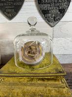 Fraai geslepen oud stolpglas met knop, Ophalen of Verzenden