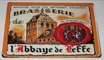 LEFFE : Metalen Bord Leffe Abdijbier - Brasserie de Leffe, Verzenden, Nieuw, Reclamebord, Plaat of Schild, Leffe
