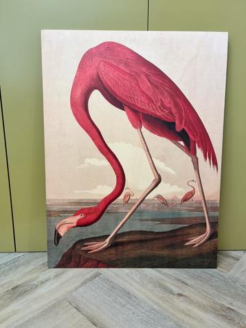 ‘Flamingo’ - KEK Amsterdam Wood Print. 60x80 cm beschikbaar voor biedingen