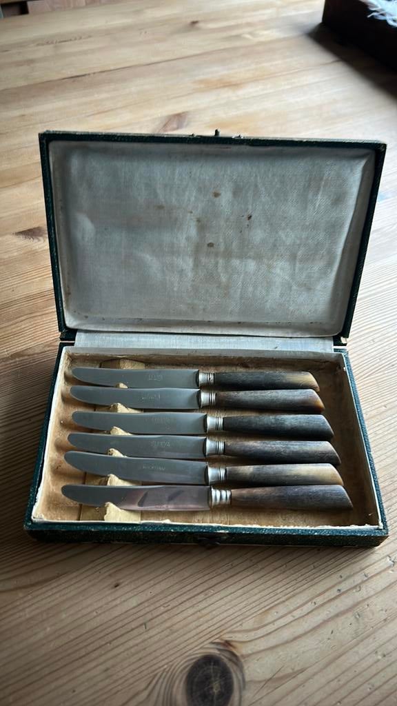 Elesva vintage set botermessen, Ophalen of Verzenden