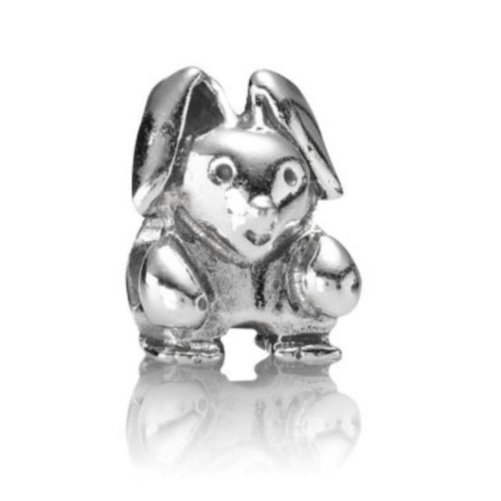 Pandora zilveren bedel konijntje, Sieraden, Tassen en Uiterlijk, Bedels, Pandora, Zilver, 1 bedel, Ophalen of Verzenden