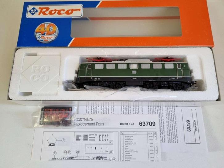 Roco 63709 - Elektrische locomotief E40 van de DB met DSS, Hobby en Vrije tijd, Modeltreinen | H0, Zo goed als nieuw, Locomotief