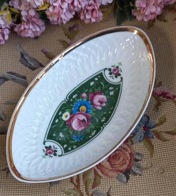 Leuk brocant serveerschaaltje, roze roos, Arzberg Bavaria  beschikbaar voor biedingen