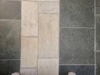 natuursteen tegels (kwartsiet) grijs en beige, Tuin en Terras, Tegels en Klinkers, Ophalen, Gebruikt, Terrastegels, Natuursteen
