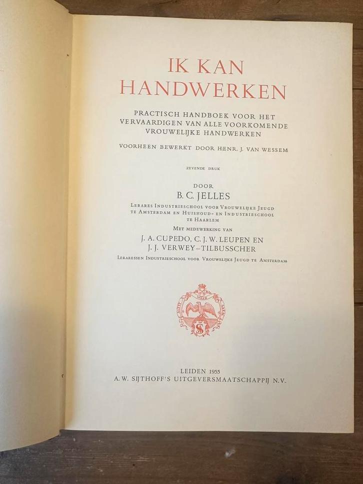 Ik kan handwerken 1955 BC Jelles, Antiek en Kunst, Antiek | Boeken en Bijbels, Ophalen of Verzenden