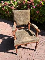 Antieke Troonstoel met veel originele details, Antiek en Kunst, Antiek | Meubels | Stoelen en Banken, Ophalen of Verzenden