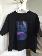 Zwart T-shirt met galaxy print van Missguided maat 38, Missquided, Gedragen, Maat 38/40 (M), Ophalen of Verzenden