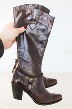 Mooie Bruin Leren Nero Giardini Laarzen s28 (Maat 37) € 75,-, Hoge laarzen, Bruin, Ophalen of Verzenden, Nero Giardini