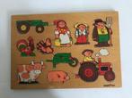 Oude houten vintage puzzel. Boerderij thema. Simplex toys., Ophalen, 10 tot 50 stukjes, Gebruikt, Van hout
