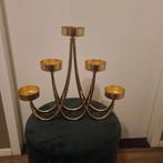 Gouden Kandelaar voor 5 Kaarsen, Huis en Inrichting, Woonaccessoires | Kandelaars en Kaarsen, Ophalen