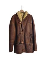 Vintage herenjas van echt schapenvachtleer, Kleding | Heren, Ophalen, Zo goed als nieuw, Maat 52/54 (L)