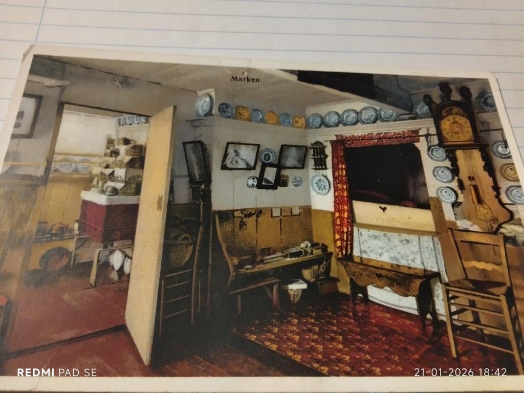 MARKEN INTERIEUR FOTOCHROMIE ZIE GEDETAILLEERDE FOTO'S., Verzamelen, Foto's en Prenten, Ophalen of Verzenden, Voor 1940, Zo goed als nieuw