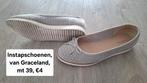 Beige/grijze instapschoenen met glitters,van Graceland, Ophalen of Verzenden, Zo goed als nieuw, Graceland, Instappers
