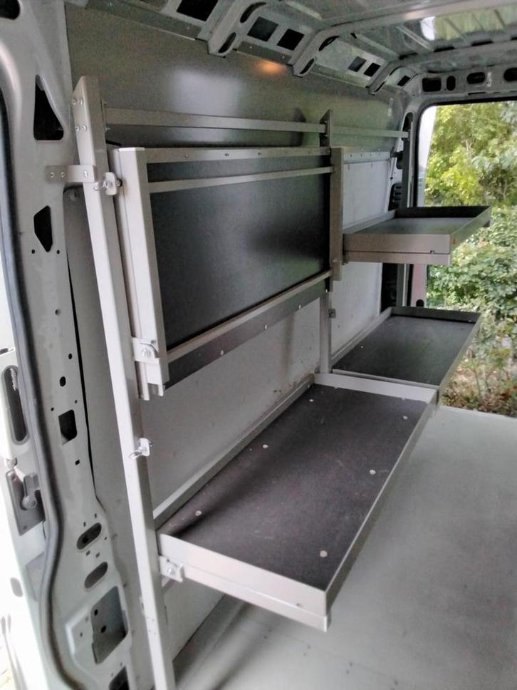 Bestelwagen inrichting aluminium opklapbare legborden, Auto diversen, Auto-accessoires, Zo goed als nieuw, Ophalen