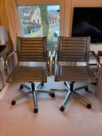 Twee design bureaustoelen – zilver/chroom –zo goed als nieuw, Ophalen of Verzenden, Zo goed als nieuw, Grijs