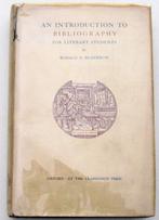 Introduction to Bibliography 1928 McKerrow Bibliografie, Ophalen of Verzenden