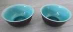 Twee zwart turquoise schaaltjes, Huis en Inrichting, Keuken | Servies, Ophalen of Verzenden, Zo goed als nieuw, Overige stijlen