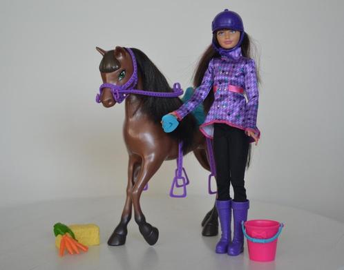 Barbie pop Skipper, paard en accessoires (Mattel, 2012/2013), Kinderen en Baby's, Speelgoed | Poppen, Zo goed als nieuw, Barbie