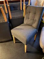 8 Woood eettafelstoelen donkergrijs, Ophalen of Verzenden, Zo goed als nieuw, Grijs