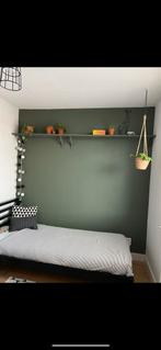 IKEA bed Tarva 90x200 incl. lattenbodem, Gebruikt, 90 cm, Eenpersoons, Zwart